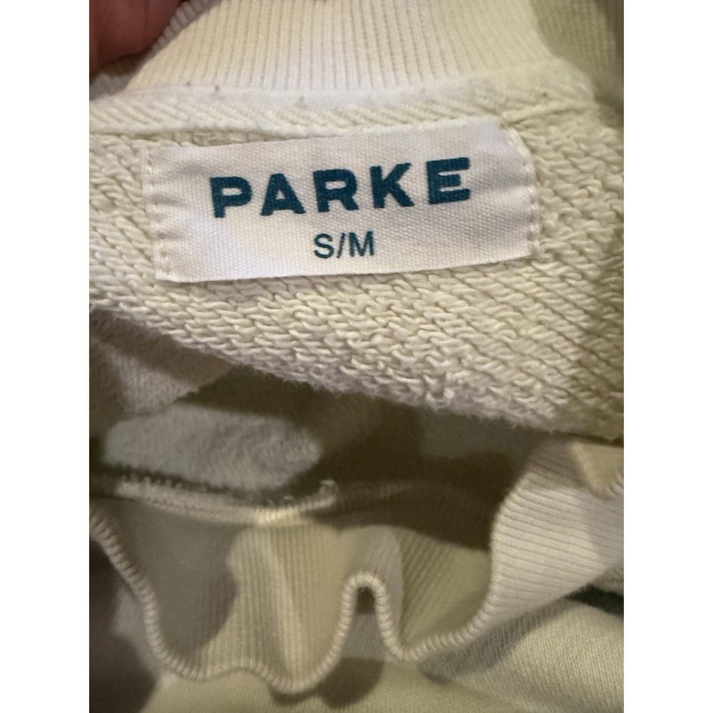 PARKE Coastal Red White & Blue  Mockneck Sweatshirt Oversized S/M Viral Rare - Picture 7 of 9